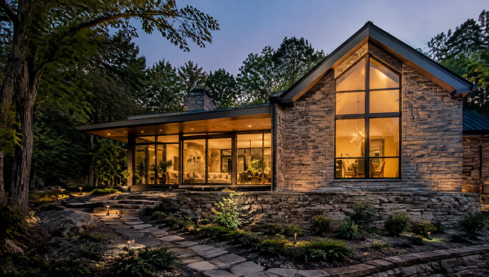 Stone home addition
